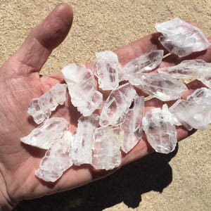 15 Faden Quartz Crystals, Clear Elestial Faden Crystals, Raw Crystals and Stones, Rocks and Minerals