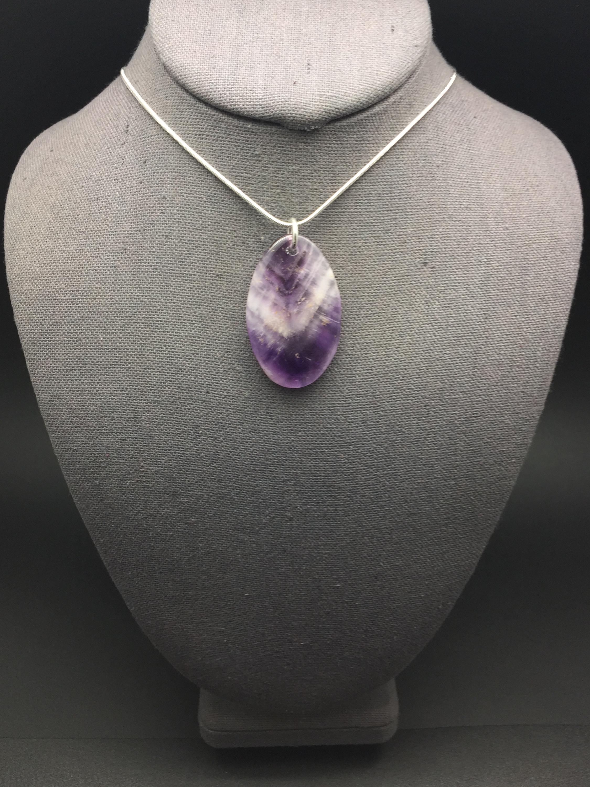 Ametista Collana Ciondolo A Forma Di Chevron Con Doppia - Foto 11