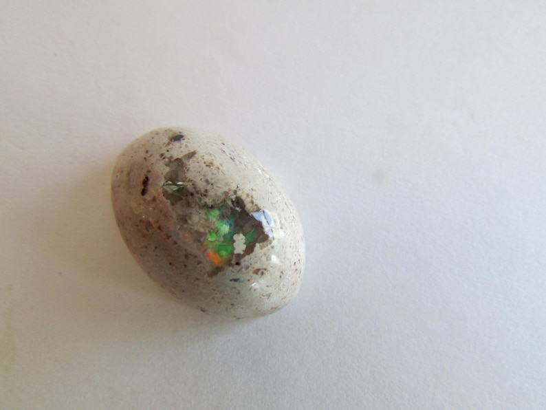 Cabochons FIRE OPAL Cabochon 25mm Mexican Fire Opal Stone Cab Rainbow Fire Opal in Natural Matrix Stone Loose Gemstones