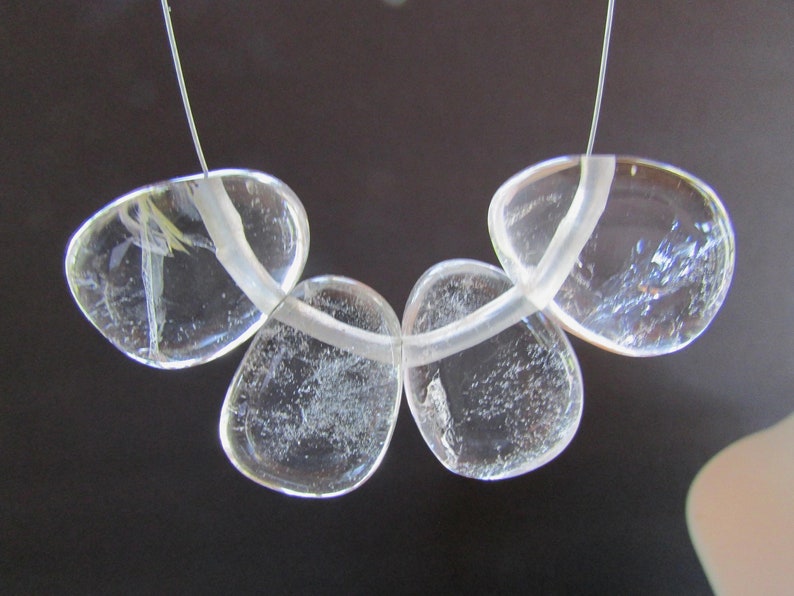 Gemstones Rocks and Minerals Drilled Crystals 4 Clear Quartz Pendant Stones Bulk Lot Quartz Crystal Necklace Stone Beads Stone Pendant