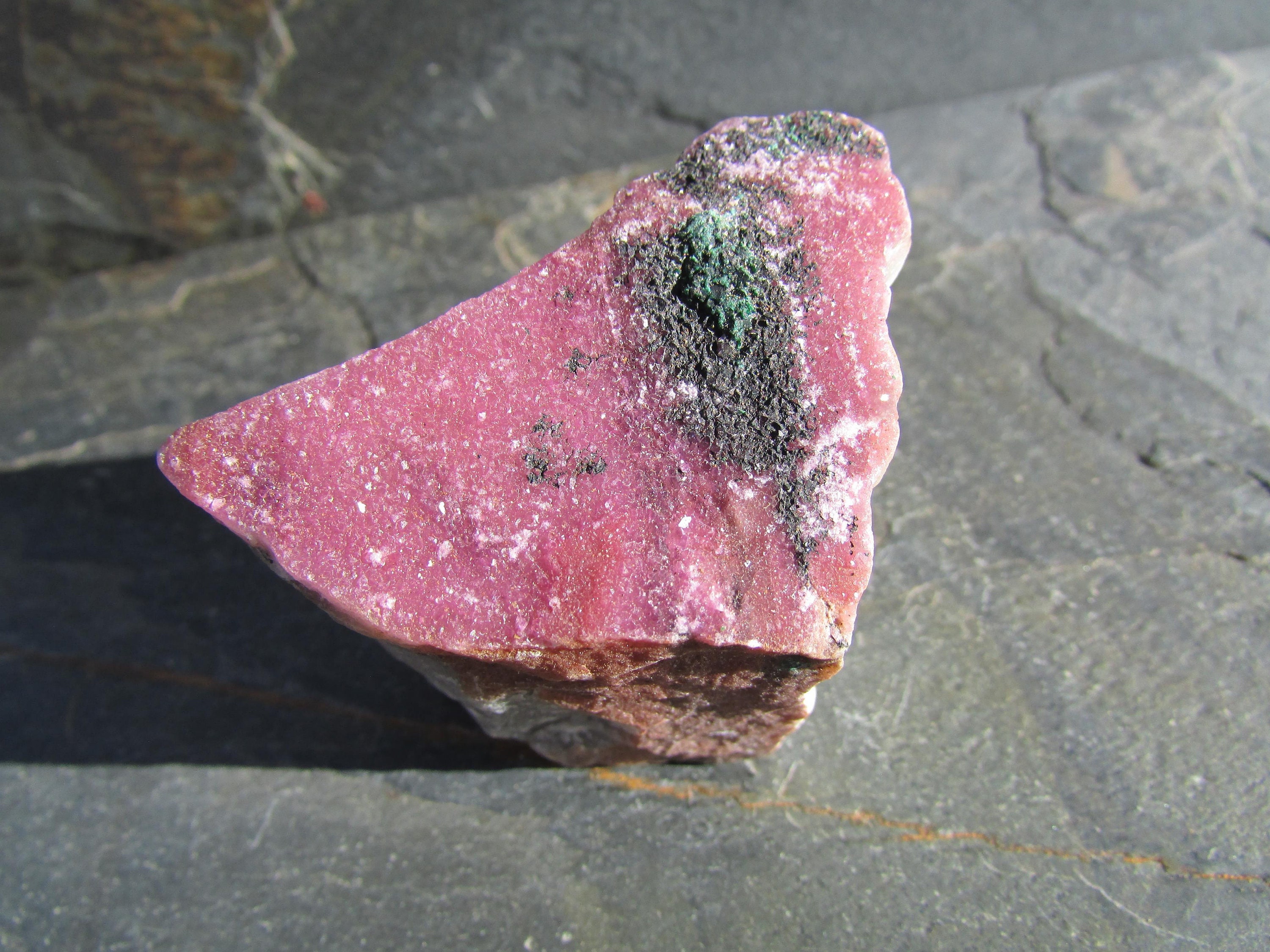 Unique Pink Cobalto Calcite - Raw Pink Calcite on Stone Matrix