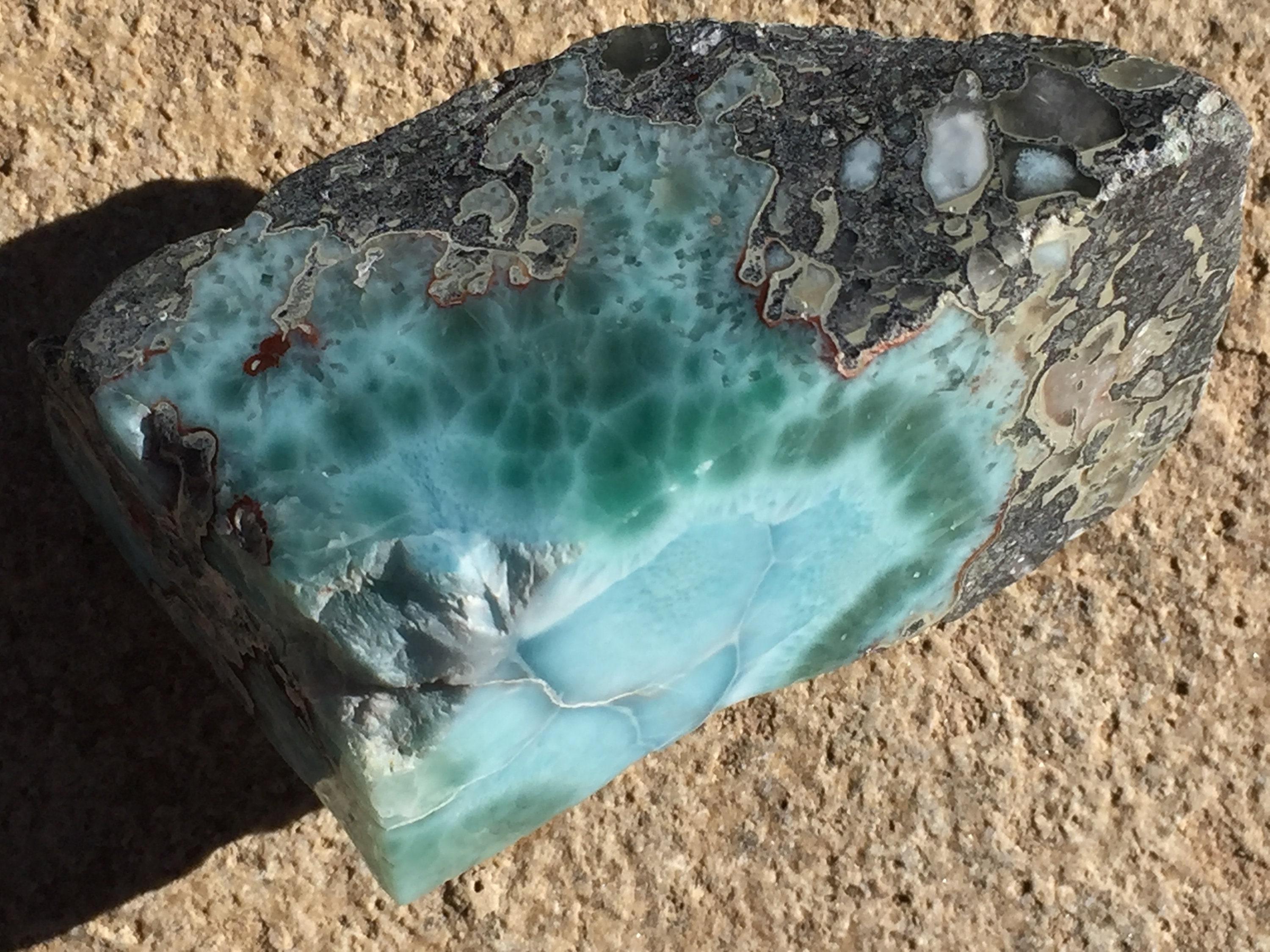 larimarさん Larimar Stone 3 Inch, High Grade Blue Green Larimar Stone From