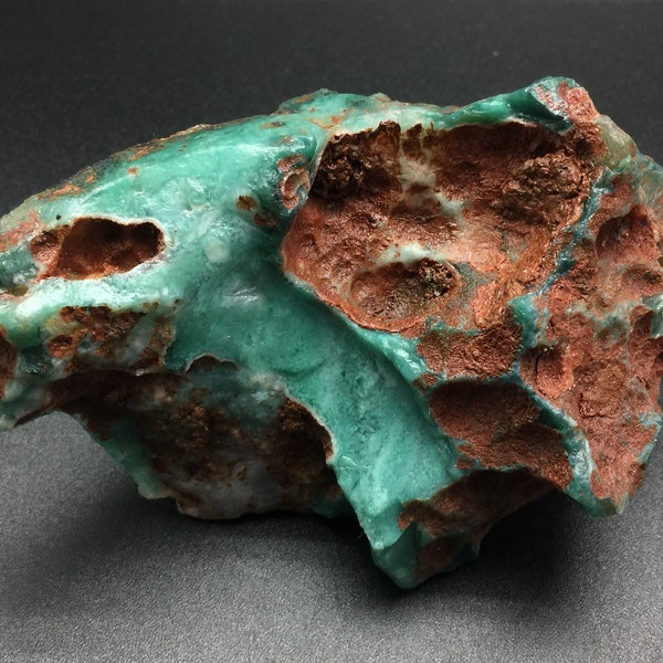 Large Chrysoprase Stone from Zimbabwe, 5 Inch Raw Green Chrysoprase Specimen, High Grade Gemstone Rough, Lapidary Rocks & Minerals