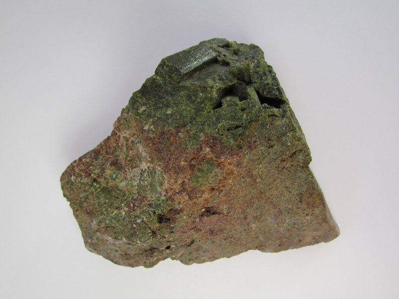 Epidote Stone 4 Inch Specimen Raw Green Epidote Crystals in Etsy
