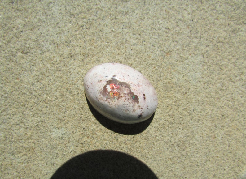Cabochons FIRE OPAL Cabochon 25mm Mexican Fire Opal Stone Cab Rainbow Fire Opal in Natural Matrix Stone Loose Gemstones