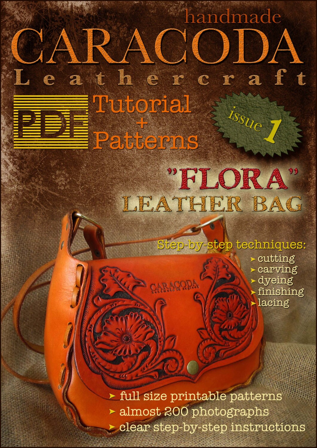 Caracoda leathercraft magazine issue 1 Leather bag PDF Etsy