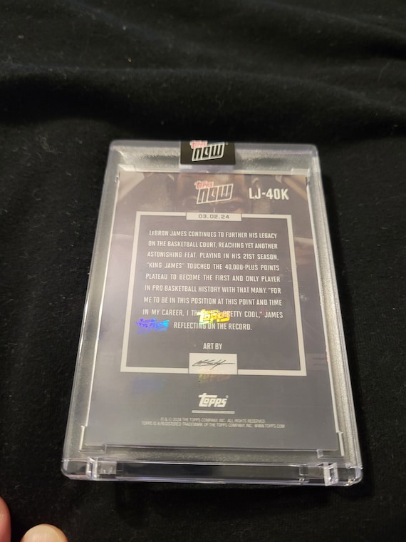 2024 Topps Now Lebron James 3/2/24 40,000 point scored limited edition  basketball card LJ-40k