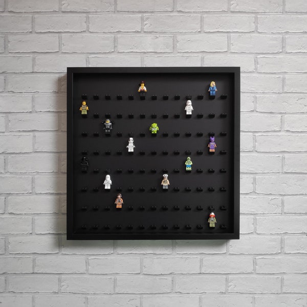 Display-Rahmen für Lego Minifiguren Großer Aufbewahrungskoffer Ständer - Plexiglas-Front - Hält 104 Figuren
