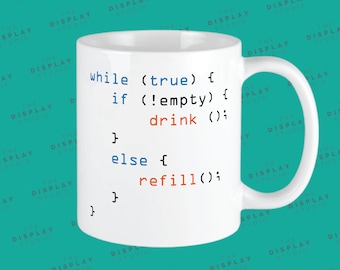 Zabawny kubek do kodowania: „Jeśli pusty, pij” – prezent dla programisty