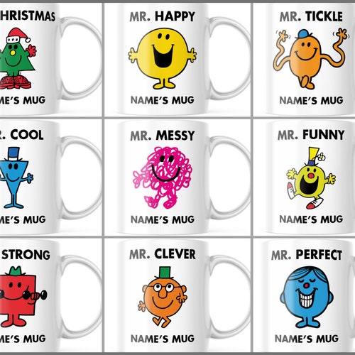 MR MEN Inspired Novelty Funny Joke Cartoon Customized Coffee - Etsy MR MEN Inspired Novelty Funny Joke Cartoon Customized Coffee - Etsy