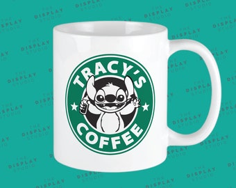Taza de café personalizada de Stitch: regalo de fan art de Lilo y Stitch