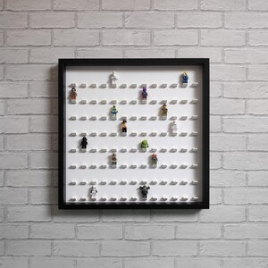 Marco de exhibición para minifiguras de Lego Soporte de caja de almacenamiento grande - Frontal de plexiglás - Capacidad para 104 figuras