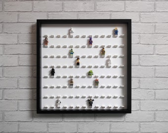 Display-Rahmen für Lego Minifiguren Großer Aufbewahrungskoffer Ständer - Plexiglas-Front - Hält 104 Figuren