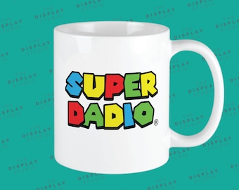 Super Dadio Mug, Retro Gamer Dad, Father's Day Gift
