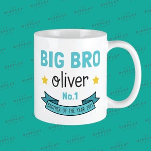 Personalized Big Bro Coffee Mug: Brother of the Year Gift
