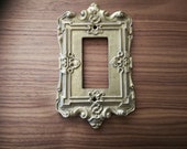 Light Switch Cover - Brass Switch Plate -Ornate Gold Metal Light Switch Cover Plate