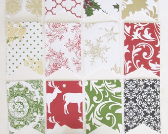 Set of 12 Tags with String - Holiday Tags Pack