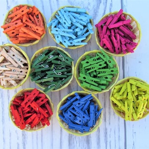 Mini Clothing Pins - Mini Pins - Clothing Pins - Wooden Pins - Wooden Clothing Pins - 25 Pack