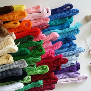 10 skeins Pk - Embroidery Floss  - 10 skeins - cross stitch floss