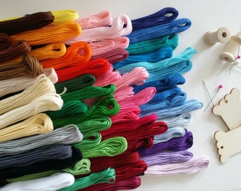 10 skeins Pk - Embroidery Floss  - 10 skeins - cross stitch floss