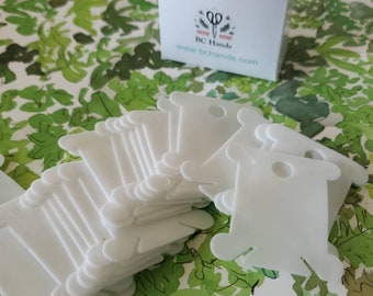 25 Plastic Bobbins Pack - Storage Floss Bobbins - 25 Bobbins - Plastic 25 Pack