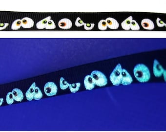 Glowing Halloween Eyes Ribbon - 20 yards