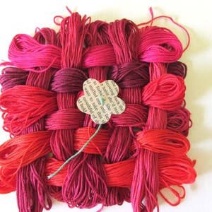 DMC  24 Skeins Pack - Shades of Red - Red Thread - Pack of 24 -