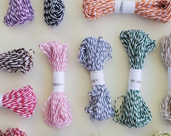 Bakers Twine 20 Bundles -  Bakers Twine Collection - 4 ply  - Cotton - 300 yards total