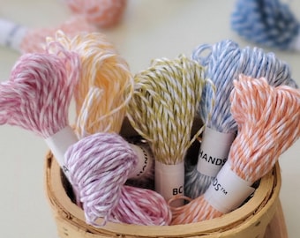 15 Yards Spools of Bakers Twine  -  Bakers Twine Collection - 4 ply  - Cotton - Made in USA