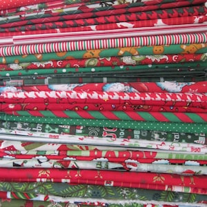 Holiday Fabric  squares - quilting fabric - Letter size squares - Fabric pieces  3 Pieces Pack