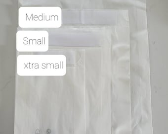 Recyclable Paper bags - Transparent - Frosty  - Paper Bags - Self Sealed bags- Eco Friendly bags