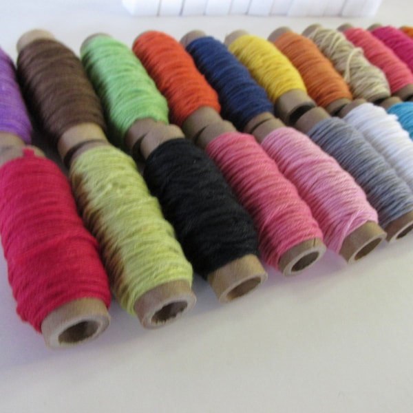 Solid Colors Bakers Twine - 10 yards sur chaque bobine - 100% coton - Pack de 6 couleurs - Choisissez vos couleurs