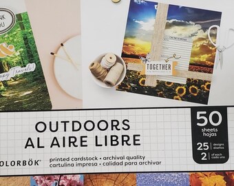 Outdoors Printed Cardstock - 12" X 12" - 50 sheets