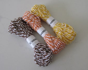 45 Yards - Fall Colors Bakers Twine Holiday Collection - 45 yards Total - 3 Colors -15 Yards per Color