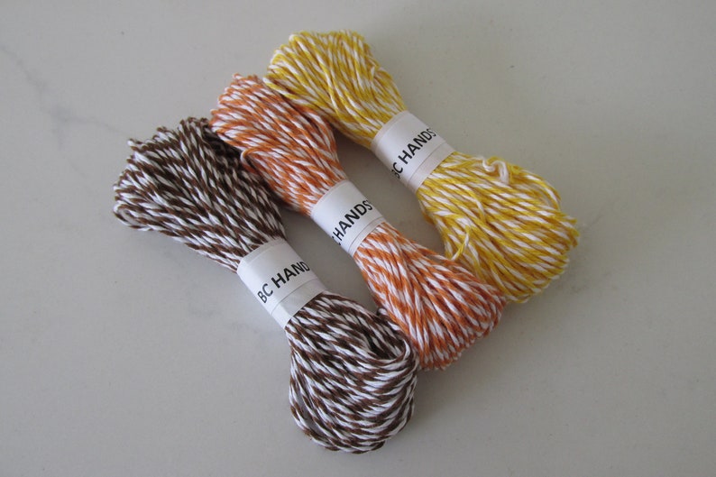 45 Yards Fall Colors Bakers Twine Holiday Collection 45 yards Total 3 Colors 15 Yards per Color image 1