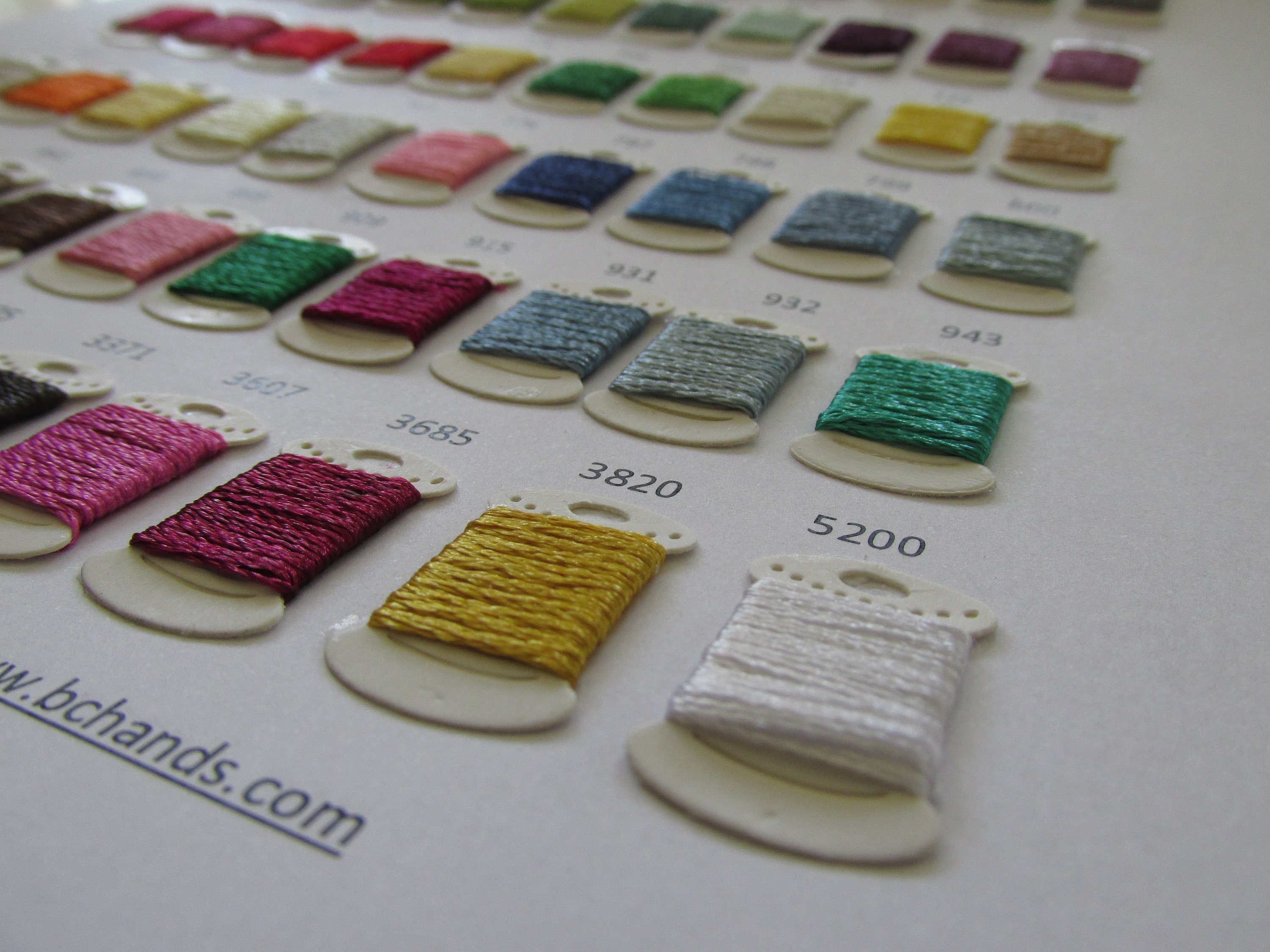 Satin Thread Color Chart 60 Colors with Real Thread Etsy