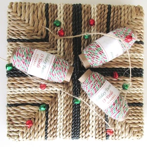 15 Yards of Holiday Twine - Green - Red - White - Christmas Twine