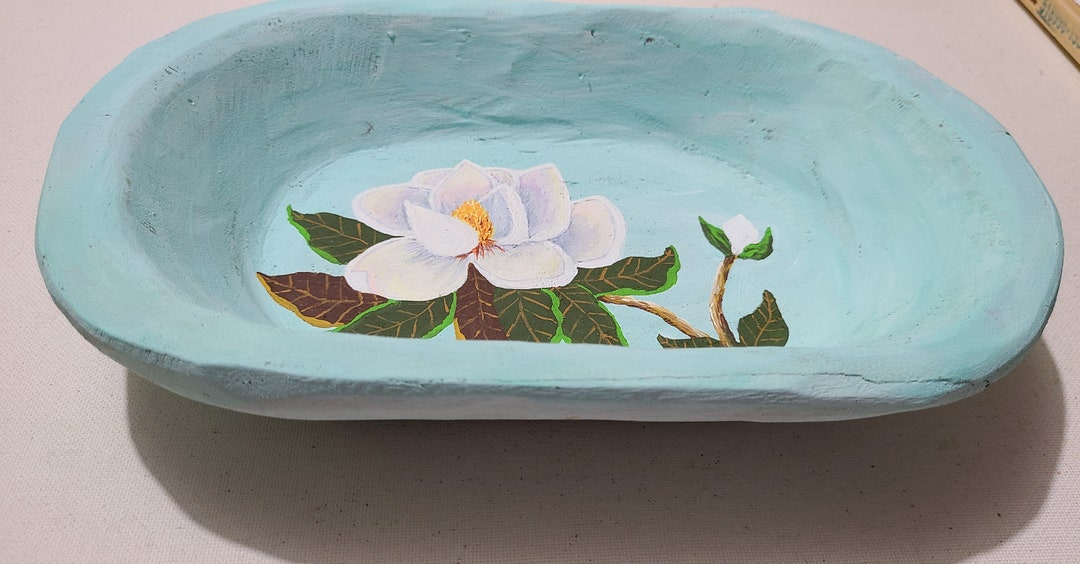 Hand Painted Dough Bowl - Etsy