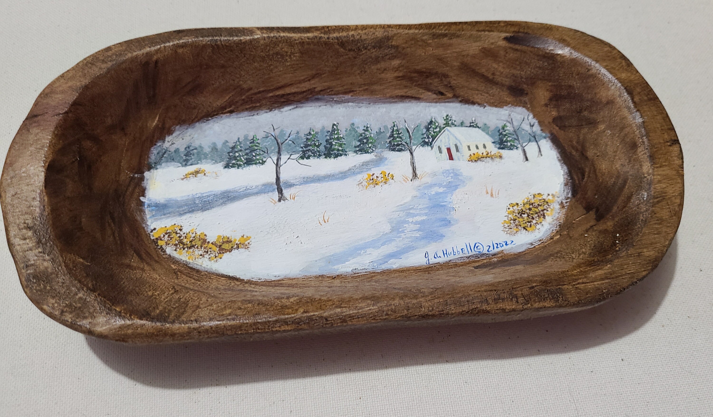 Hand Painted Dough Bowl | Etsy