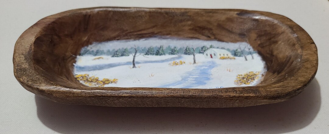 Hand Painted Dough Bowl - Etsy