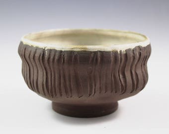 Chawan, small tea bowl, thrown bowl, handmade bowl, 2.75" tall x 4.5" wide, made by Matthew Mulholland, Quebec Canada
