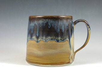 Large wheel thrown mug, ceramic mug, pottery mug, cup, handmade mug made in Quebec, Canada by Matthew Mulholland, Manifest Meditations