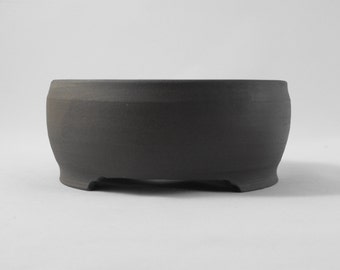 Unglazed Ceramic Succulent Planter: Round Pottery Bonsai Pot, US tariff exempt