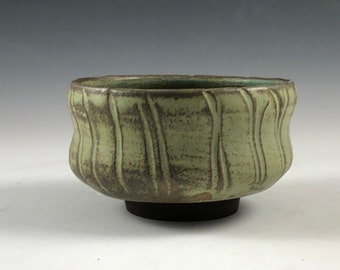 Small tea bowl, thrown bowl, handmade bowl, 2.75" tall x 4" wide, made by Matthew Mulholland, Quebec Canada