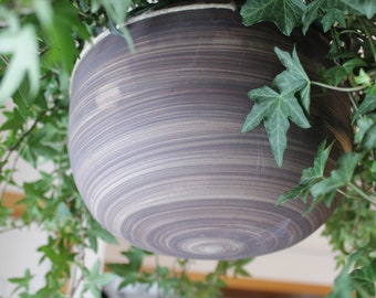 Hanging Ceramic Planter, Modern Pottery Planter, indoor, 4 inch, 6 inch, 8 inch, 10 inch, made in Canada