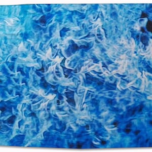 Blue Fire Worship Flag