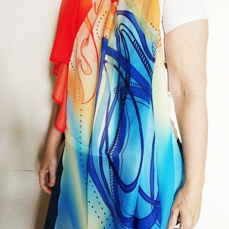 DOUBLE SIDED SCARF WILD FIRE