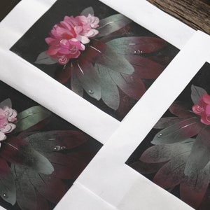 Rhododendron. Reduction Print. image 5