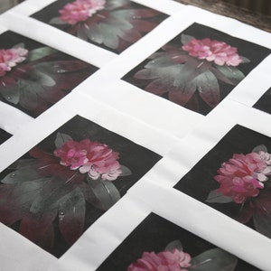 Rhododendron. Reduction Print. image 7