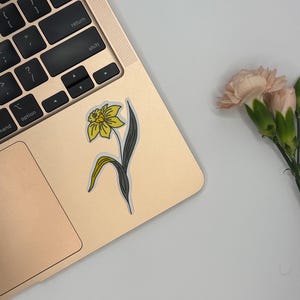 Birth Month Flower Stickers | Custom Vinyl Decals in 3” & 2” | Water-Resistant, Personalized Gift for Mom, Journal, Water Bottle, Laptop